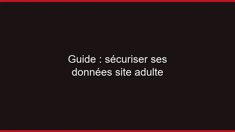 Guide : sécuriser ses données en ligne